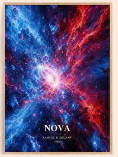 Nova watercolour book poster by Samuel R. Delany – framed literary art print