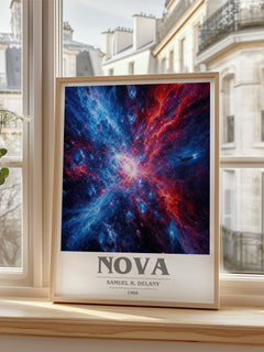 Nova book cover poster colour and style options – Samuel R. Delany book art