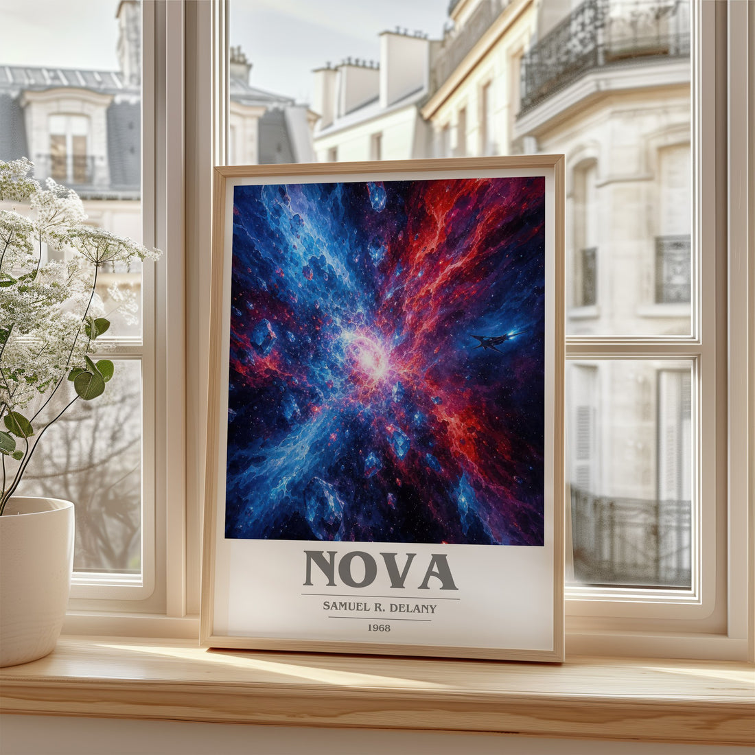 Nova book cover poster colour and style options – Samuel R. Delany book art