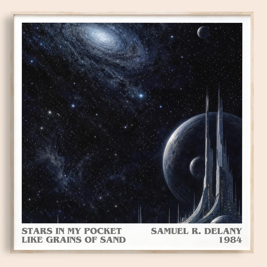 Stars in my pocket like grains of sand literary book poster by Samuel R. Delany – framed literary art print