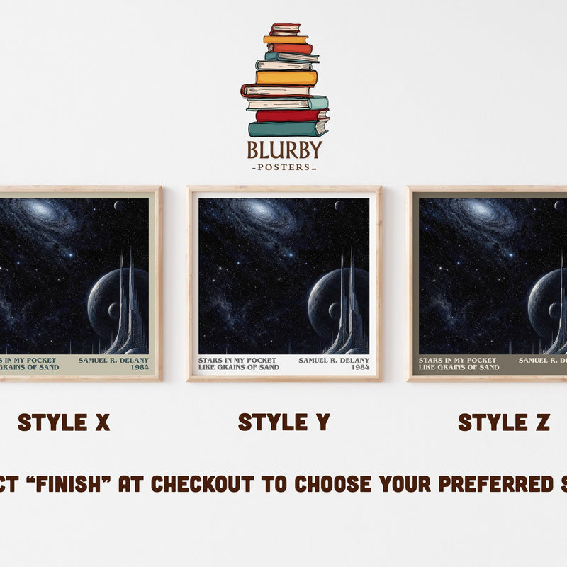 Stars in my pocket like grains of sand literary print in frame leaning in hallway – sci fi wall art