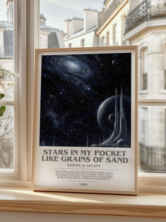 Stars in my pocket like grains of sand bookish poster colour and style options – Samuel R. Delany book art