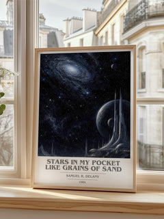 Stars in my pocket like grains of sand book cover poster colour and style options – Samuel R. Delany book art