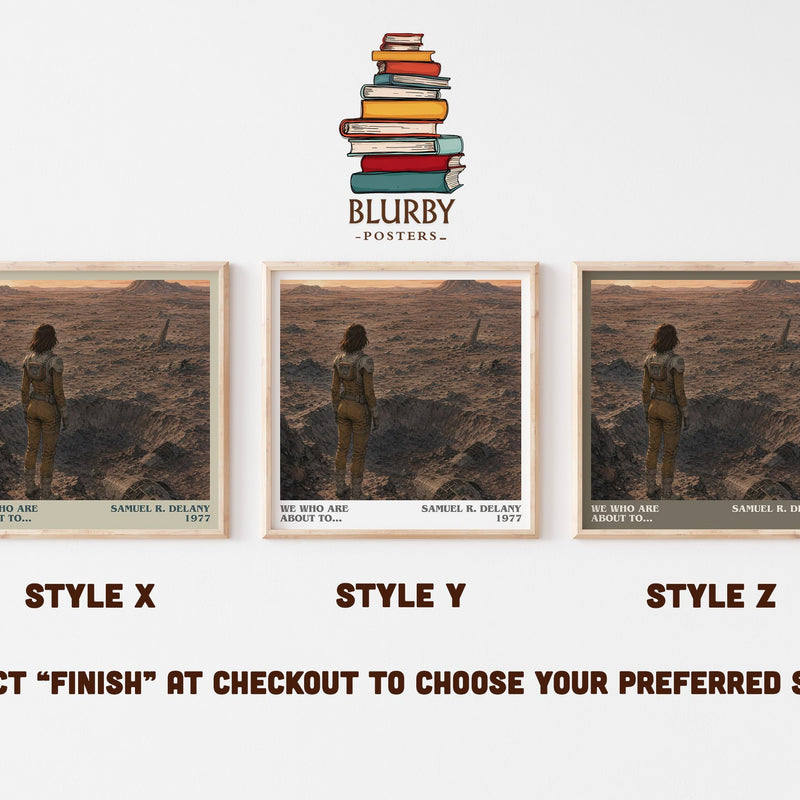 We Who Are About To... literary print in frame leaning in hallway – sci fi wall art