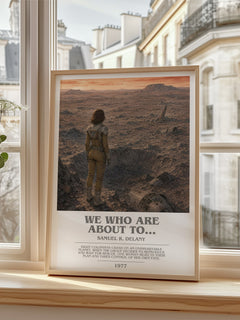 We Who Are About To... bookish poster colour and style options – Samuel R. Delany book art