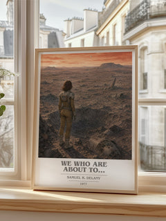 We Who Are About To... book cover poster colour and style options – Samuel R. Delany book art
