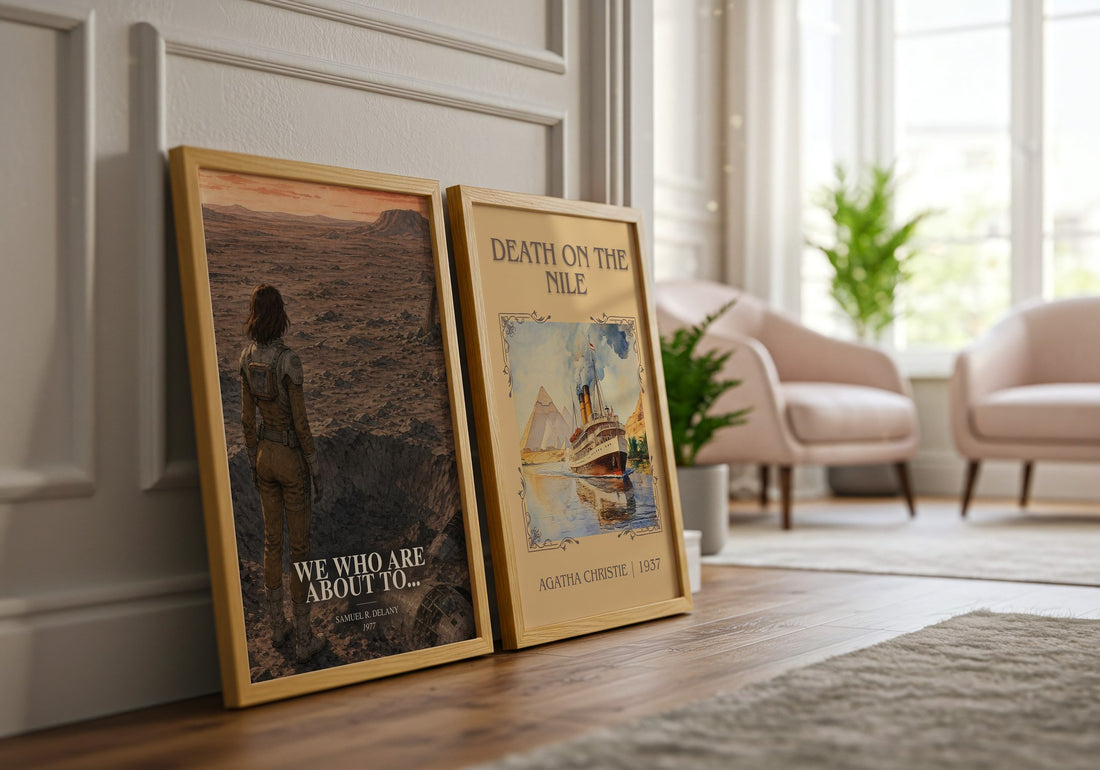 We Who Are About To... watercolour print framed by window – literary home decor