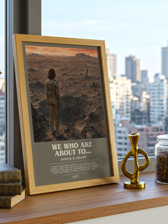We Who Are About To... bookish print framed by window – literary home decor