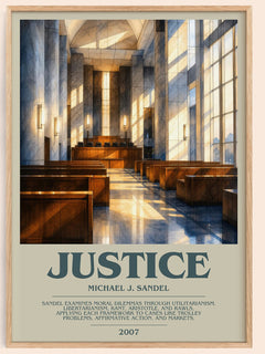 Justice Bookish Wall Art by Michael J. Sandel – framed poster