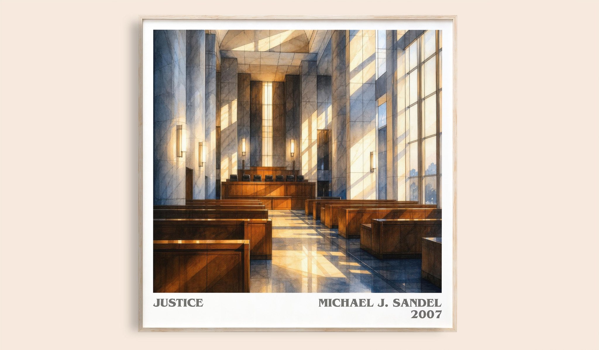 Justice Literary Art Print by Michael J. Sandel