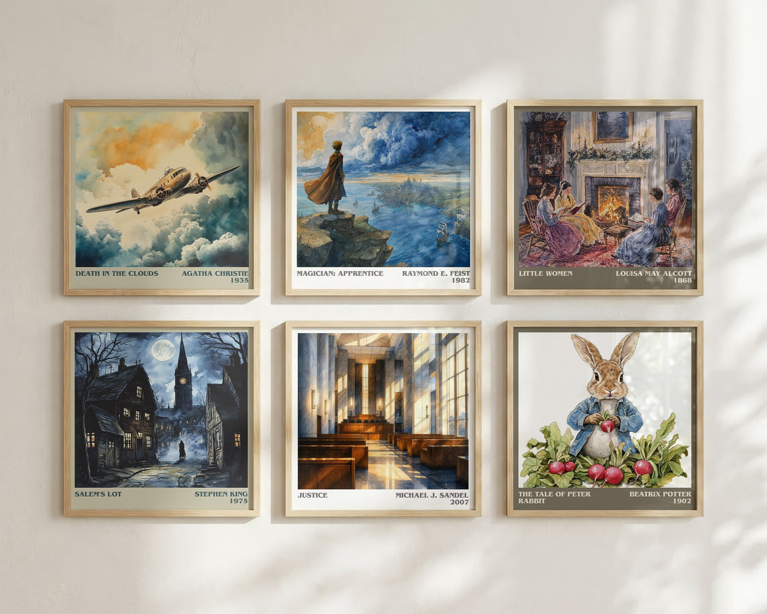Justice literary art print colour and style options – Michael J. Sandel book art
