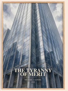 The Tyranny of Merit watercolour book poster by Michael J. Sandel – framed literary art print