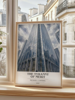 The Tyranny of Merit book cover poster colour and style options – Michael J. Sandel book art