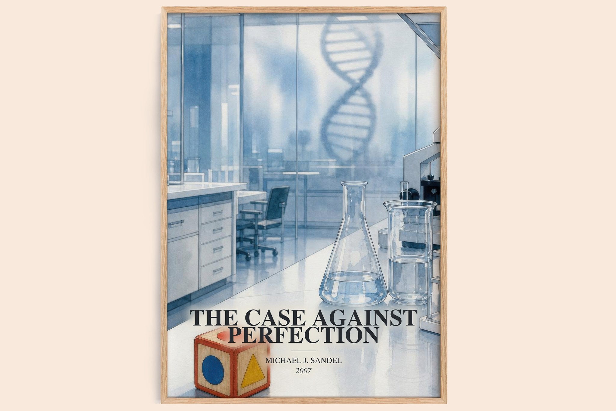 Case against Perfection Book Watercolour Illustration by M. Sandel