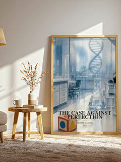 The Case against Perfection watercolour print in frame leaning in hallway – philosophy wall art