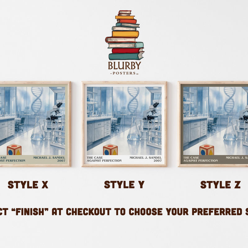 The Case against Perfection literary print in frame leaning in hallway – philosophy wall art