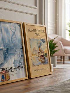 The Case against Perfection watercolour print framed by window – literary home decor