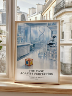 The Case against Perfection book cover poster colour and style options – Michael J. Sandel book art