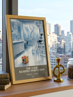 The Case against Perfection book cover print framed by window – literary home decor
