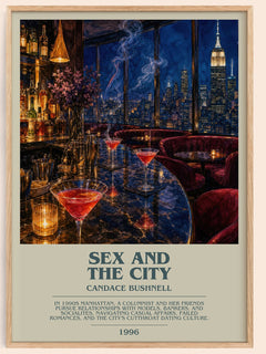 Sex and the City bookish book poster by Candace Bushnell – framed literary art print