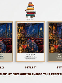 Sex and the City book cover print in frame leaning in hallway – contemporary fiction wall art