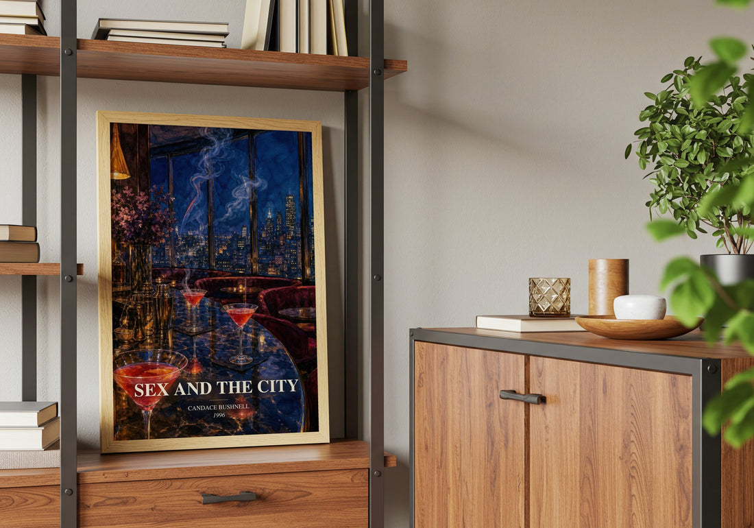 Sex and the City book watercolour illustration paper finish options – matte satin gloss