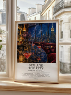 Sex and the City bookish poster colour and style options – Candace Bushnell book art