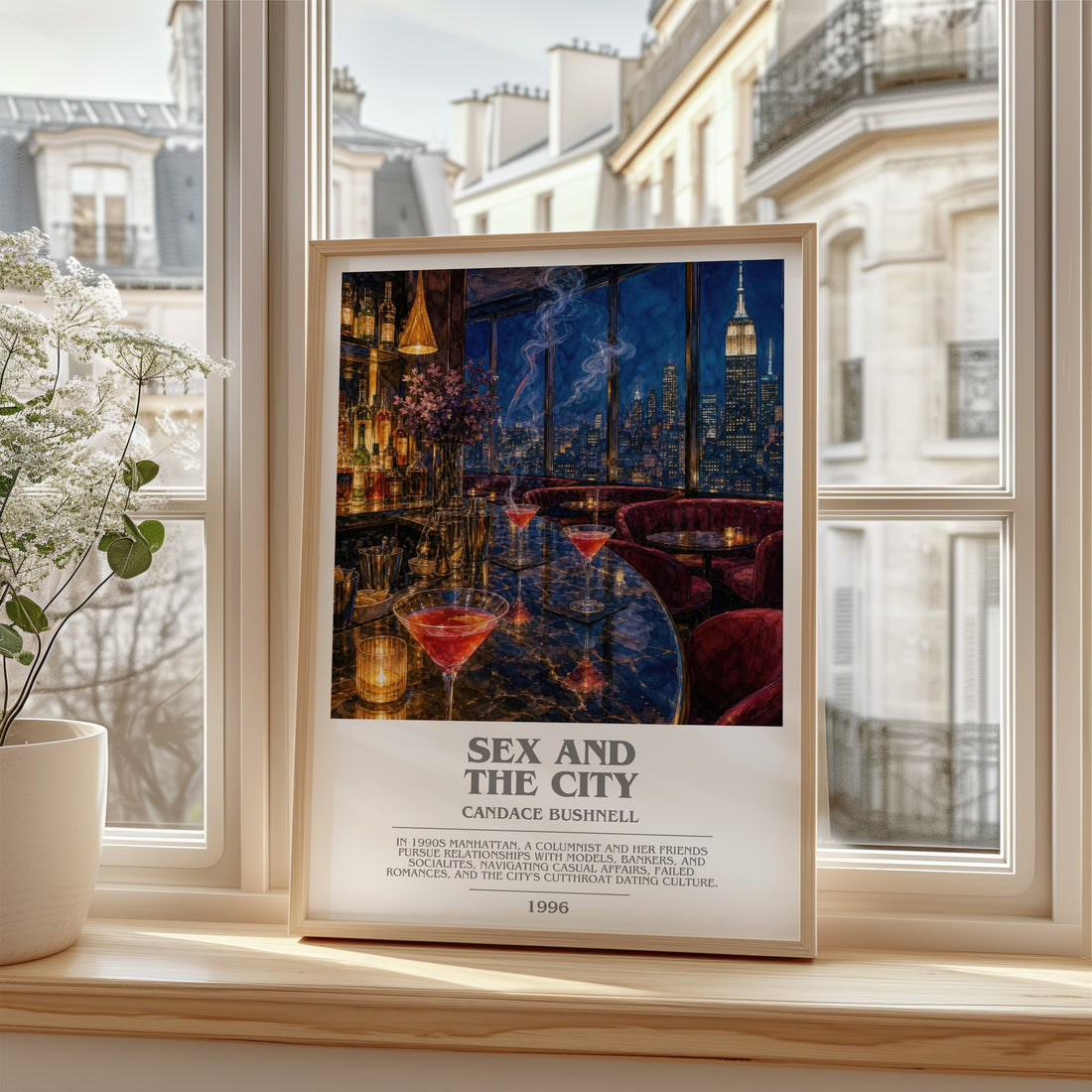 Sex and the City bookish poster colour and style options – Candace Bushnell book art