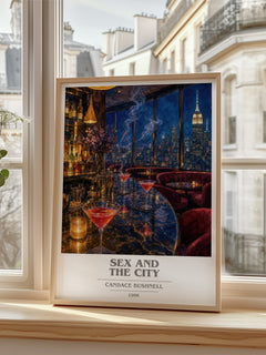 Sex and the City book cover poster colour and style options – Candace Bushnell book art