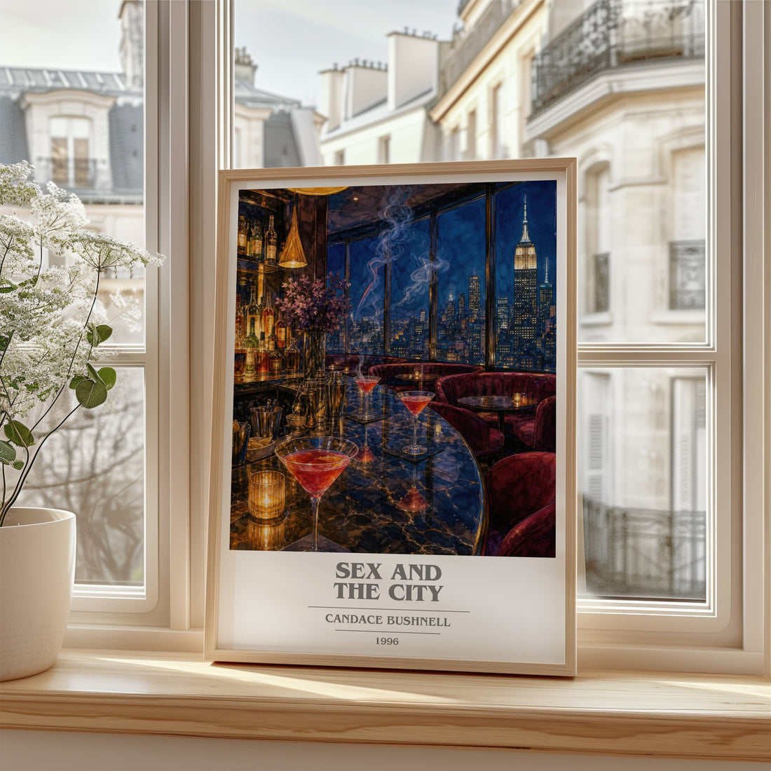Sex and the City book cover poster colour and style options – Candace Bushnell book art