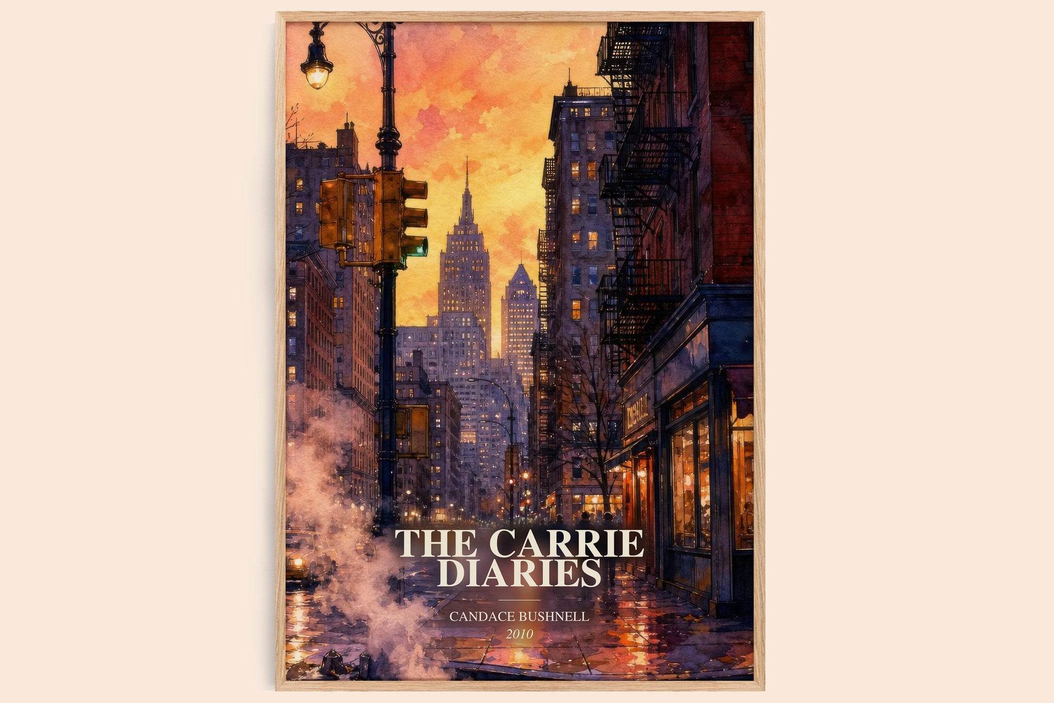 The Carrie diaries Book Watercolour Illustration by Candace Bushnell