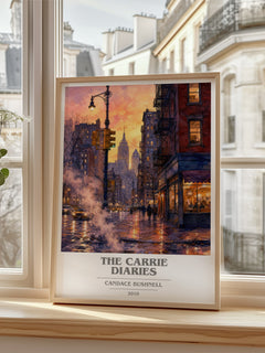 The Carrie diaries book cover poster colour and style options – Candace Bushnell book art