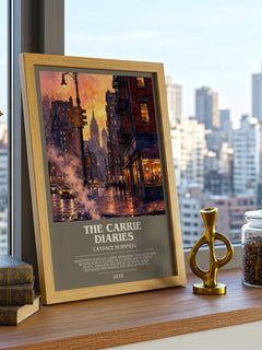The Carrie diaries bookish print framed by window – literary home decor