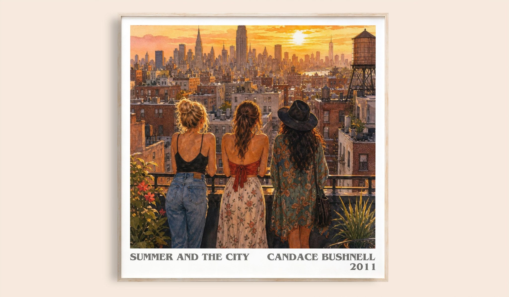 Summer and the city Literary Art Print by Candace Bushnell