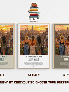 Summer and the city bookish print in frame leaning in hallway – young adult wall art