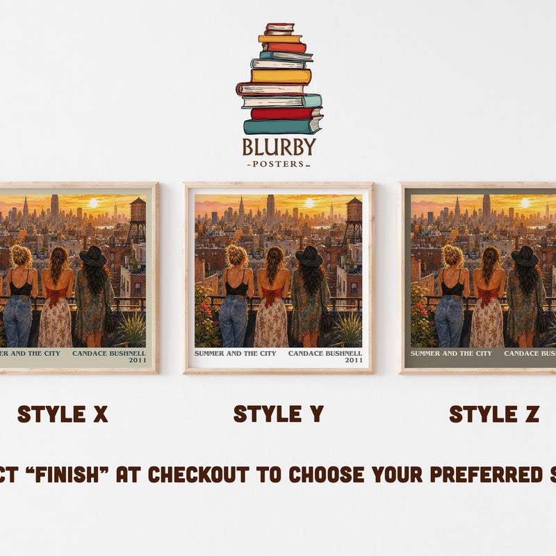 Summer and the city literary print in frame leaning in hallway – young adult wall art