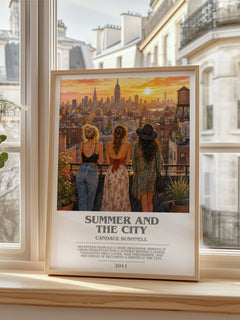 Summer and the city bookish poster colour and style options – Candace Bushnell book art