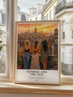 Summer and the city book cover poster colour and style options – Candace Bushnell book art