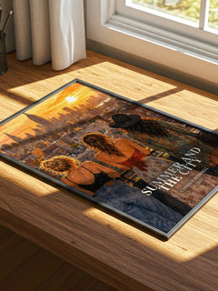 Summer and the city watercolour book poster framed on wall – young adult wall art