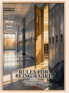 Rules for Being a Girl watercolour book poster by Candace Bushnell – framed literary art print