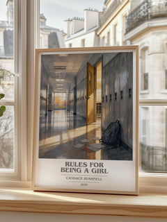 Rules for Being a Girl book cover poster colour and style options – Candace Bushnell book art