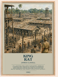 King Rat bookish book poster by James Clavell – framed literary art print
