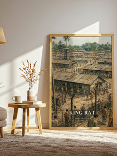 King Rat watercolour print in frame leaning in hallway – historical fiction wall art