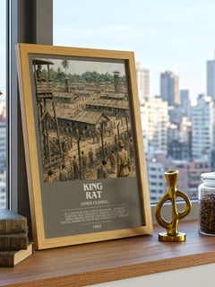 King Rat bookish print framed by window – literary home decor