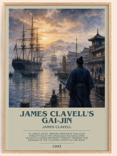 James Clavell's Gai-Jin bookish book poster by James Clavell – framed literary art print