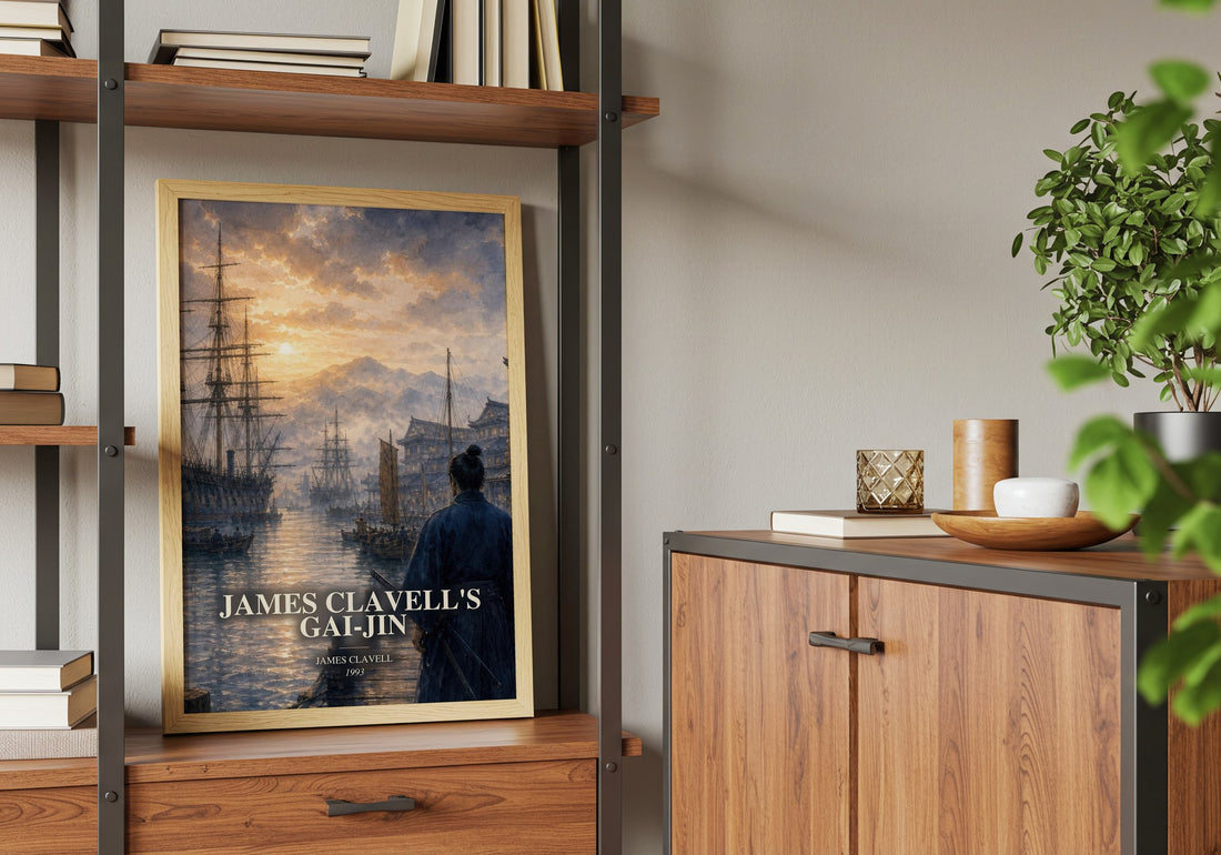 James Clavell's Gai-Jin book watercolour illustration paper finish options – matte satin gloss