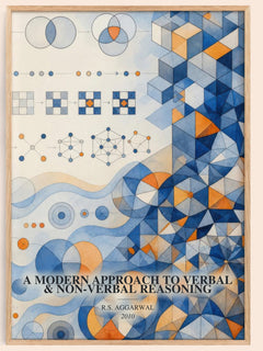 A Modern Approach to Verbal & Non-Verbal Reasoning watercolour book poster by R.S. Aggarwal – framed literary art print