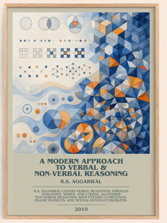 A Modern Approach to Verbal & Non-Verbal Reasoning bookish book poster by R.S. Aggarwal – framed literary art print
