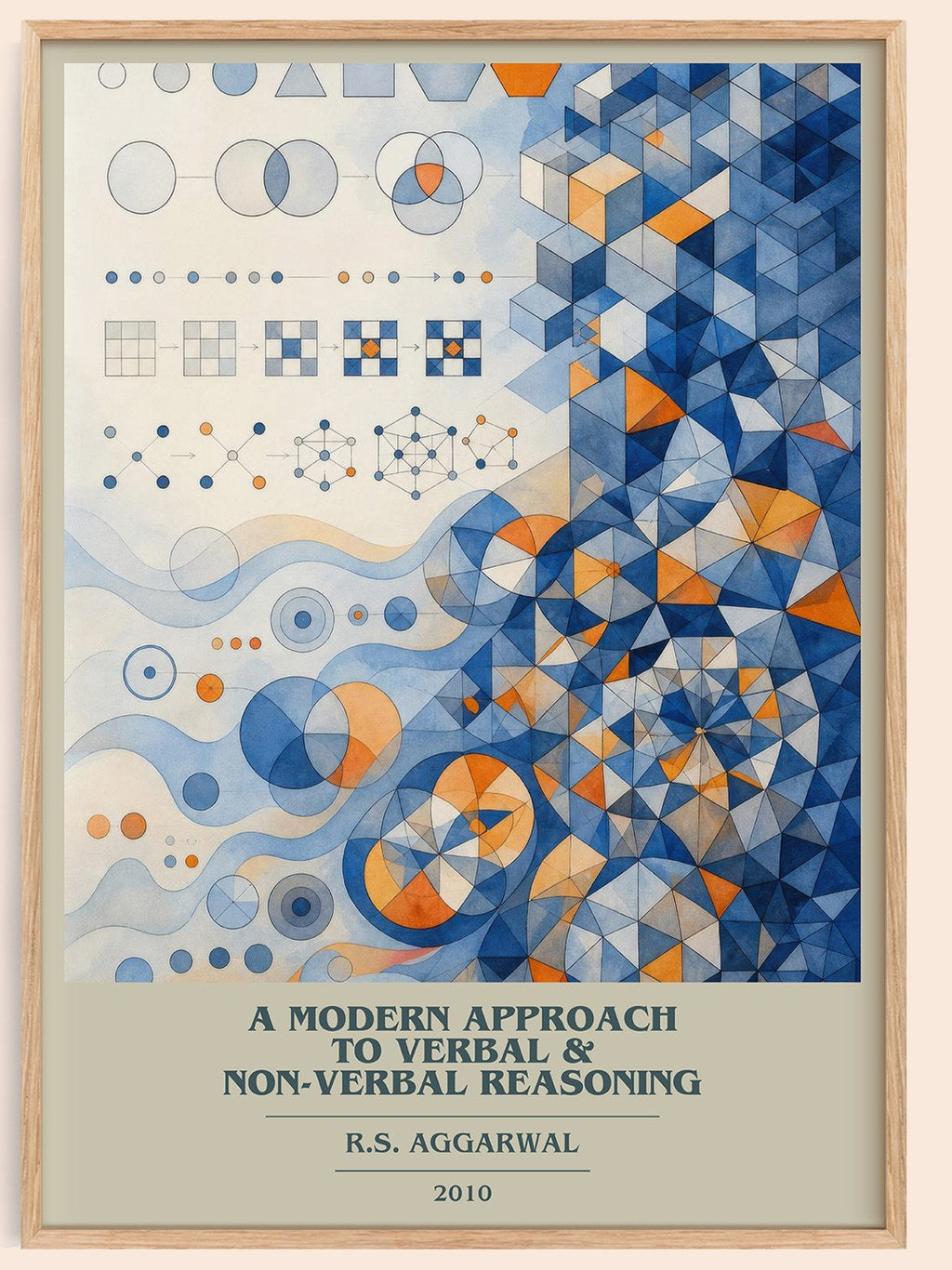 A Modern Approach to Verbal & Non-Verbal Reasoning book cover book poster by R.S. Aggarwal – framed literary art print