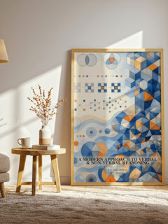 A Modern Approach to Verbal & Non-Verbal Reasoning watercolour print in frame leaning in hallway – __new__:educational wall